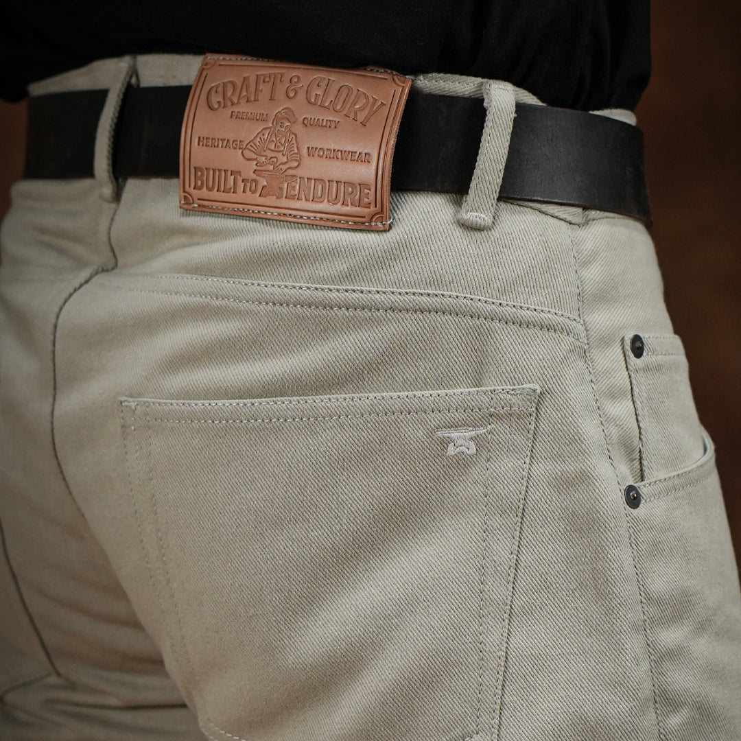 Five Pocket Arctic Wolf 12 Oz Cotton Twill Pants For Men (Slim Straight)