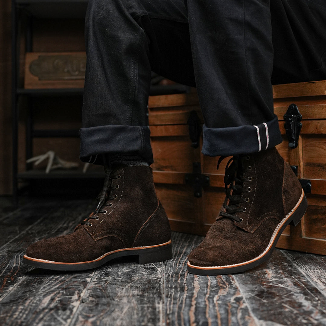 The Craft Boondocker Boots (Grizzly Brown Roughout) Goodyear Welted