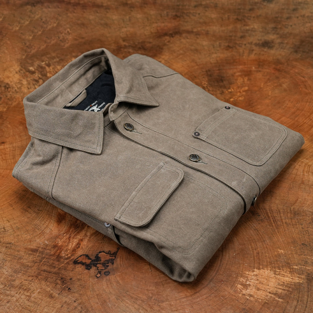 Chore Jacket Field Tan 12 Oz Hard Waxed Canvas