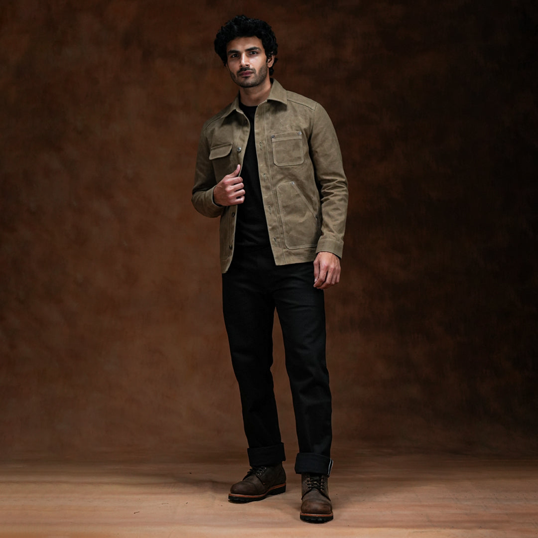 Chore Jacket Field Tan 12 Oz Hard Waxed Canvas