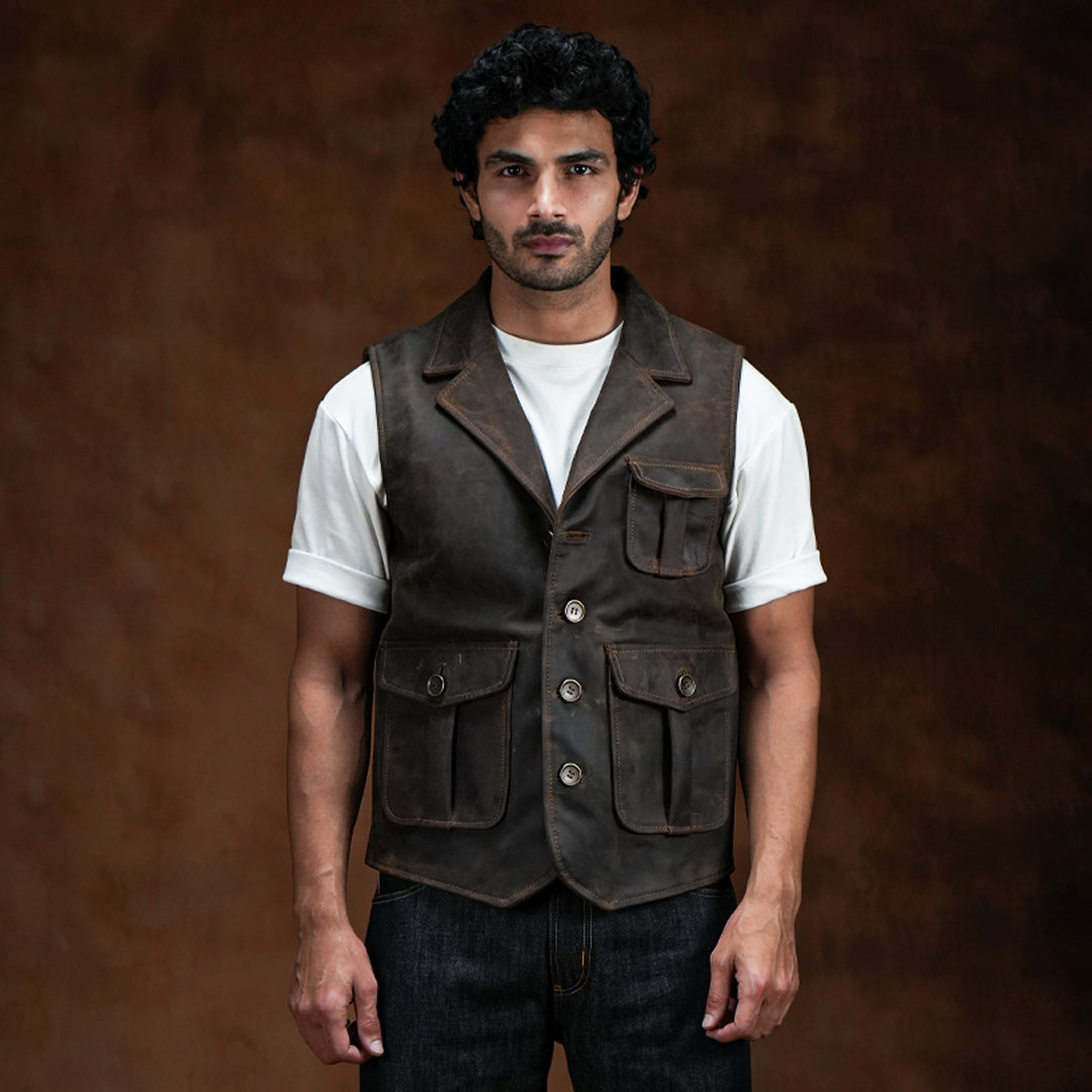 Gentleman’s Vest Jacket (Vintage Brown)