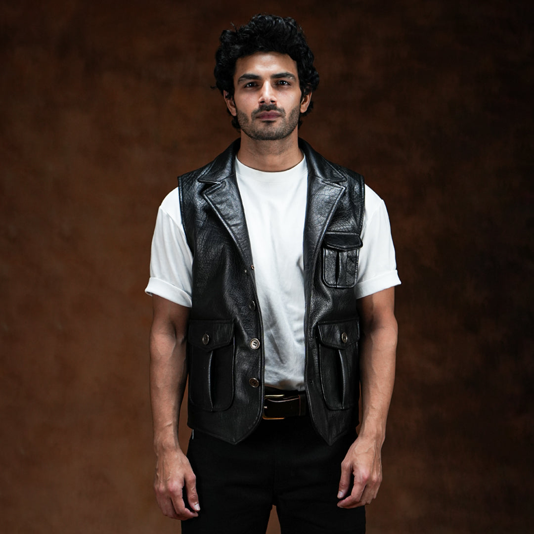 Gentleman's Vest Jacket (Raven Black)