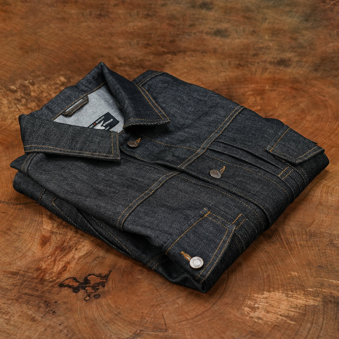 Trucker Type 2 Ghost Black 13 Oz Selvedge Denim