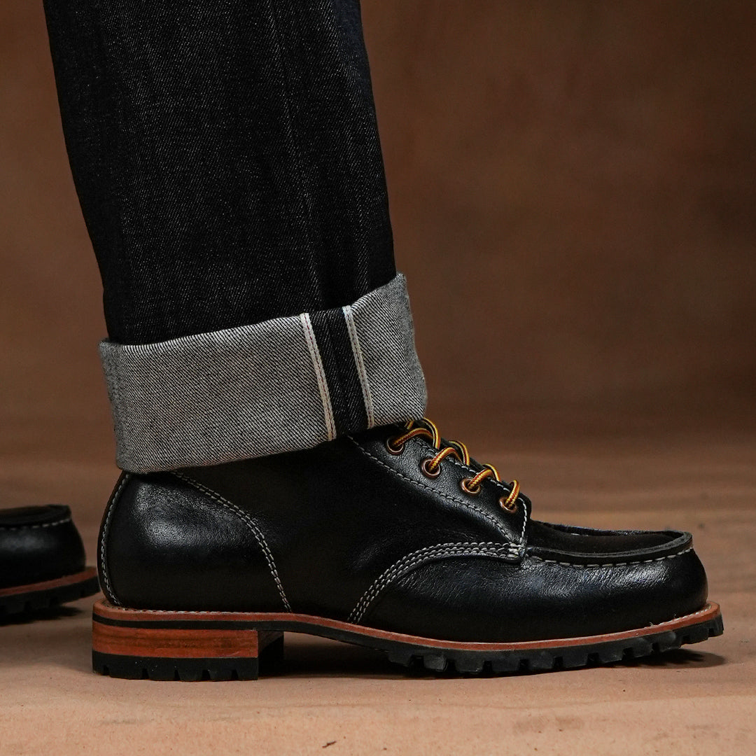 Double Knee Carpenter Blue Blood 13 Oz Selvedge Denim For Men (True Straight)