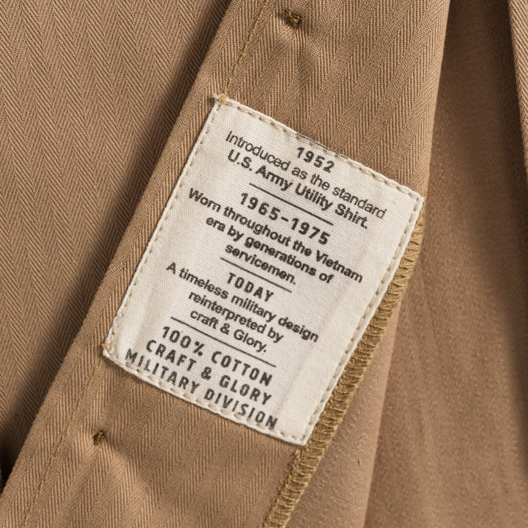 Fatigue Shirt Full Sleeves HBT Khaki