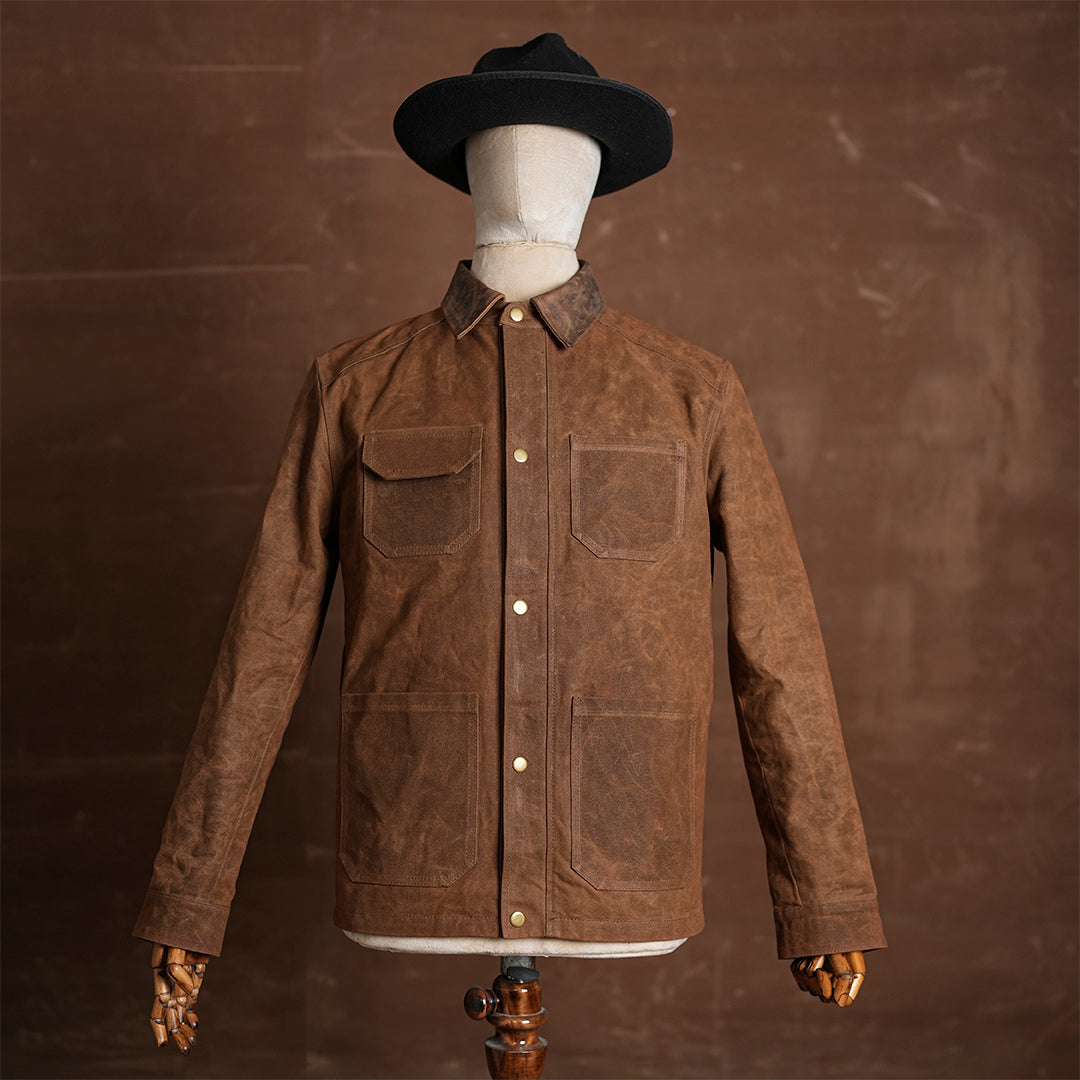Cabin Jacket Bear Brown 12 Oz Hard Waxed Canvas
