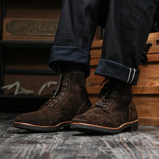 The Craft Boondocker Boots (Grizzly Brown Roughout) Goodyear Welted