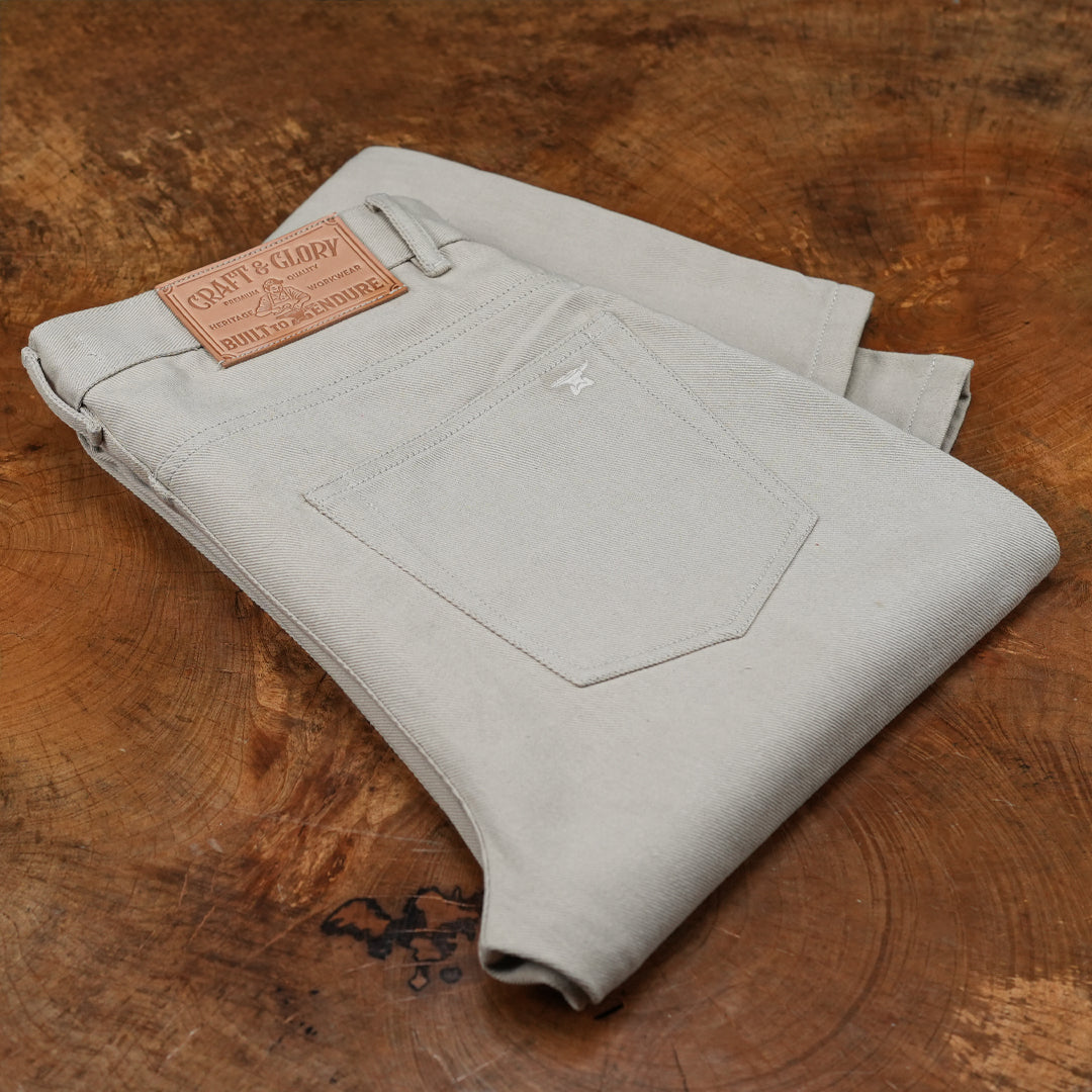 Five Pocket Arctic Wolf 12 Oz Cotton Twill Pants For Men (True Straight)