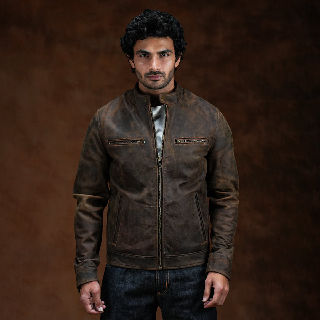 Speed Racer Jacket (Vintage Brown)