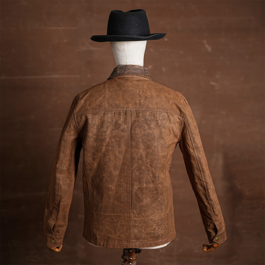 Cabin Jacket Bear Brown 12 Oz Hard Waxed Canvas