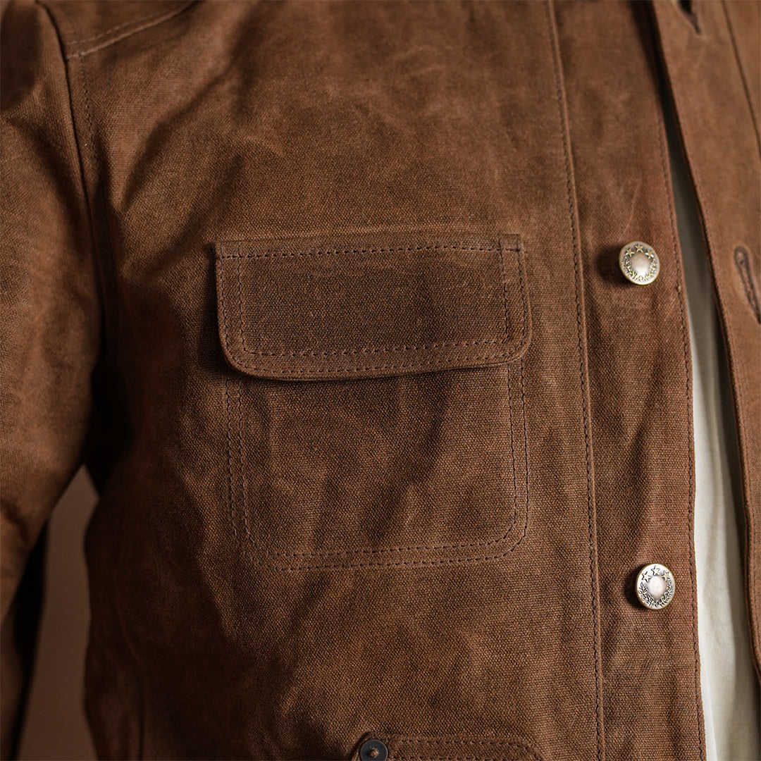 Chore Jacket Bear Brown 12 Oz Hard Waxed Canvas