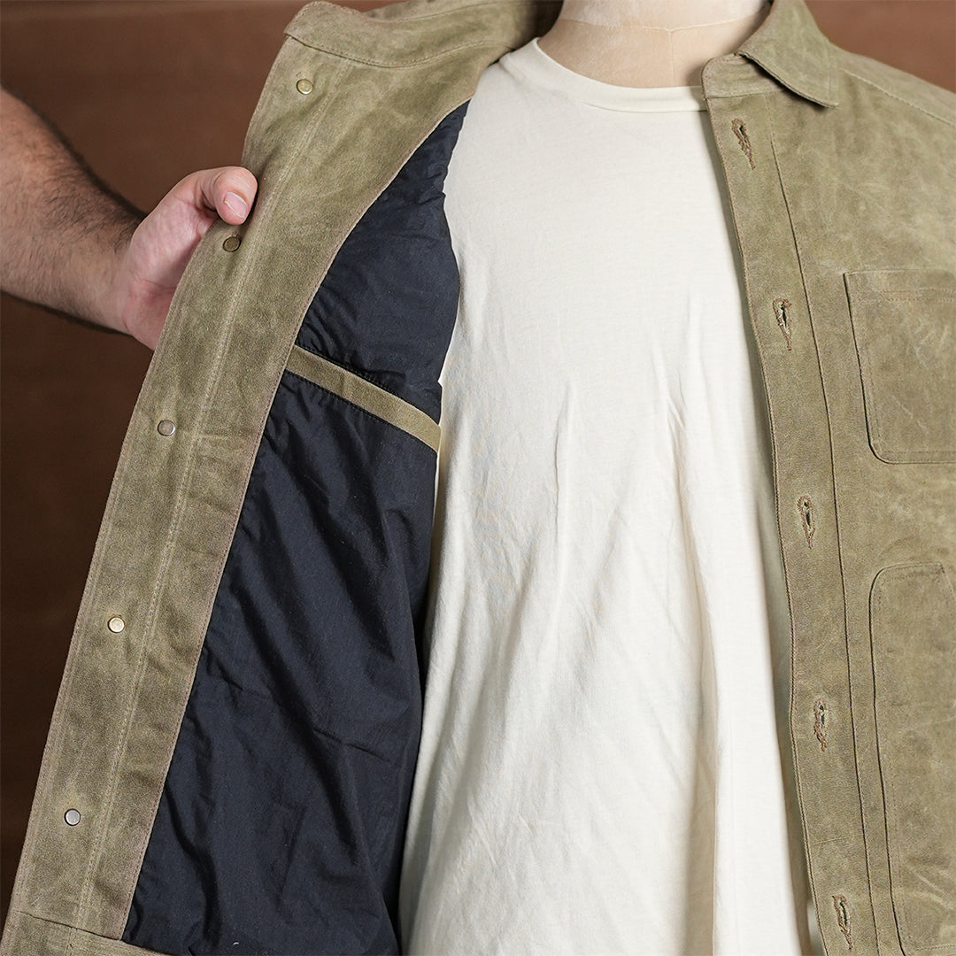 Chore Jacket Field Tan 12 Oz Hard Waxed Canvas