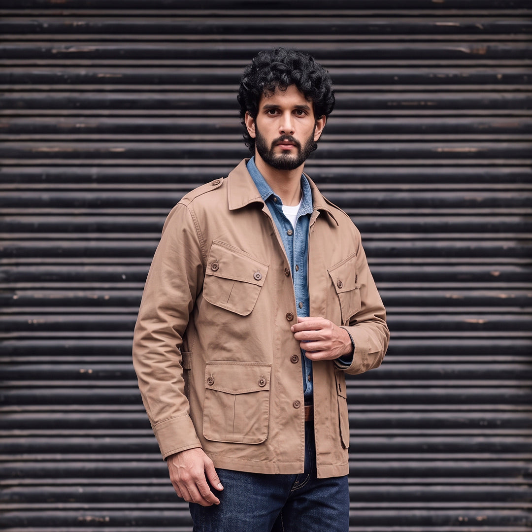 Tropical Jungle Jacket (Khaki)