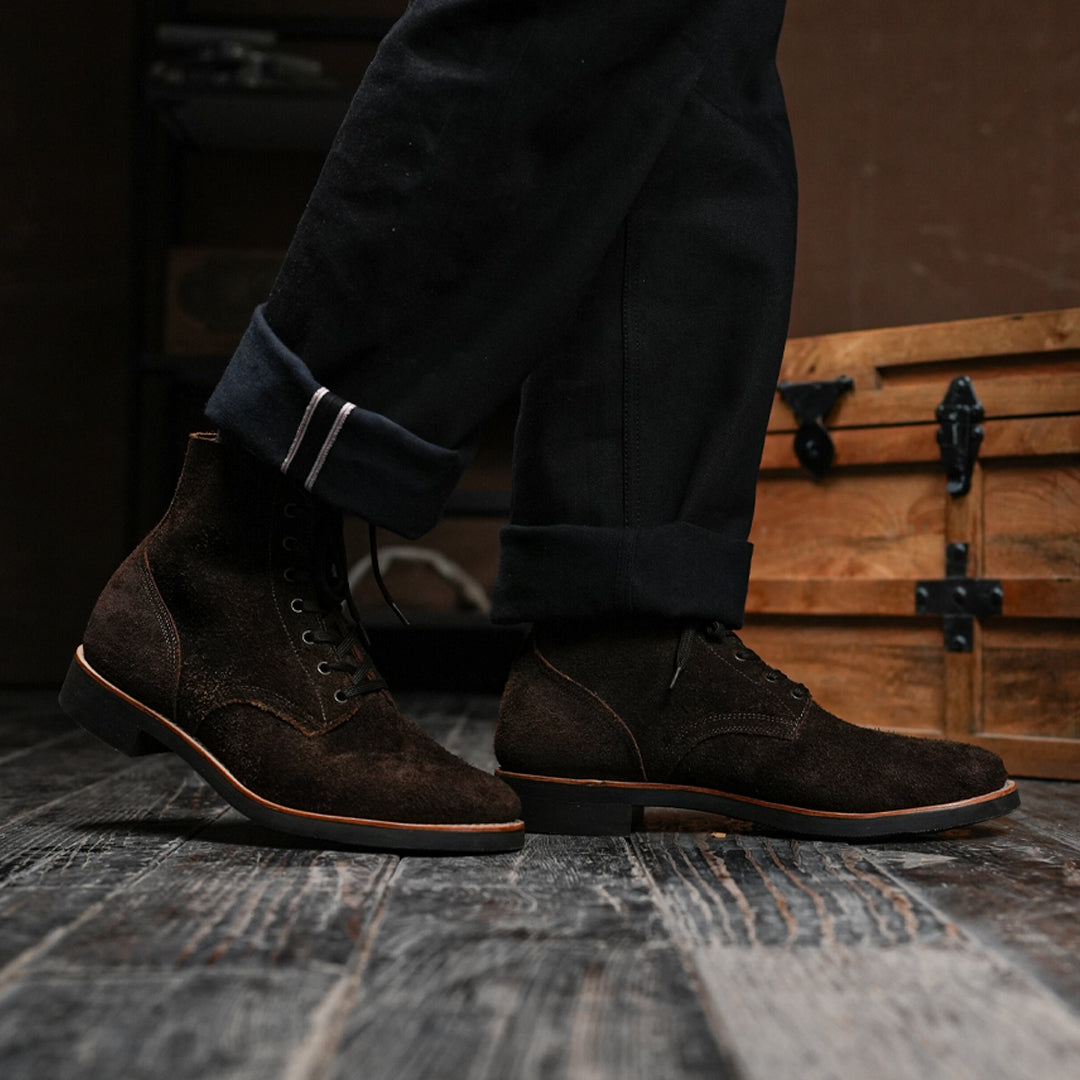 The Craft Boondocker Boots (Grizzly Brown Roughout) Goodyear Welted