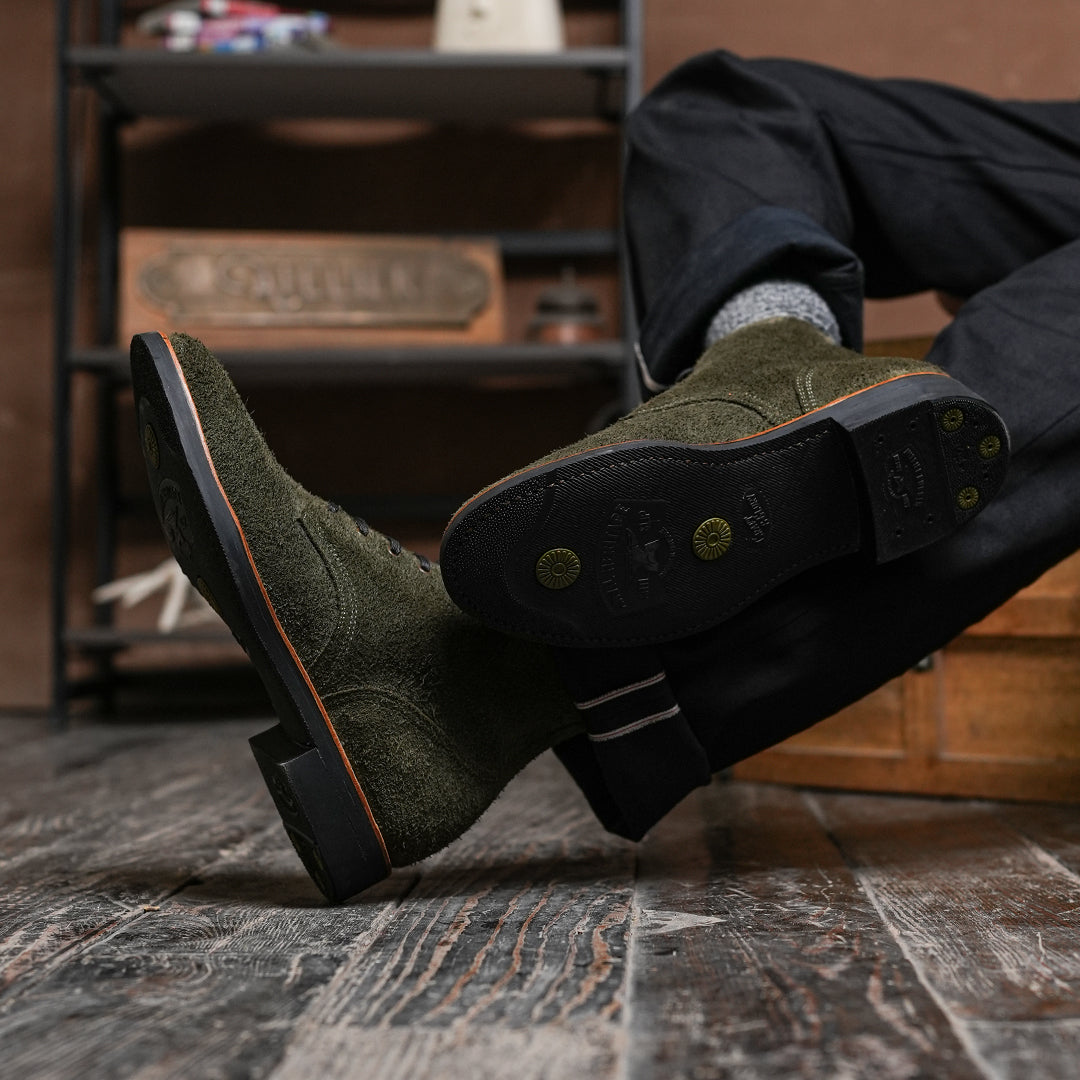 The Craft Boondocker Boots (Grizzly Green Roughout) Goodyear Welted