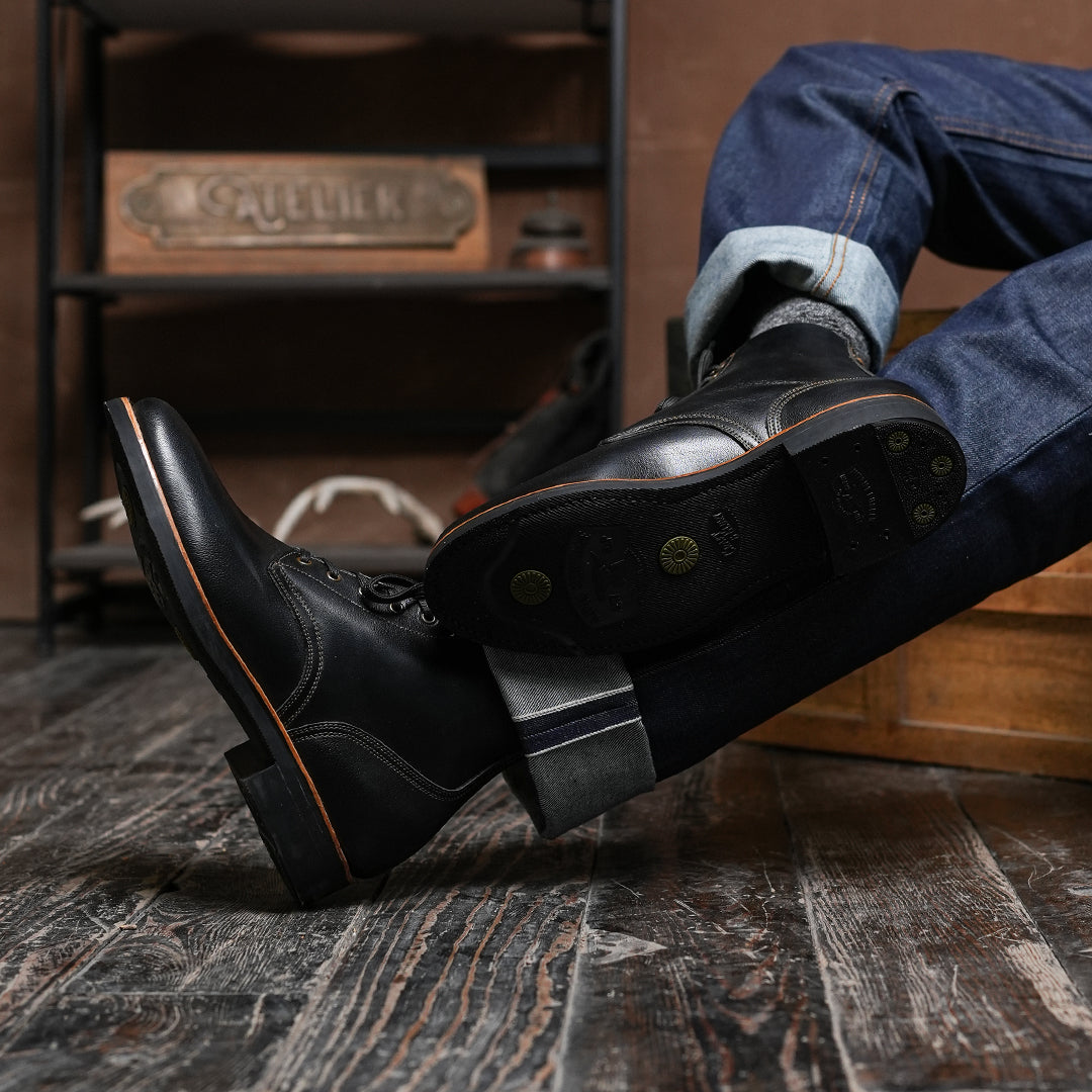 The Craft Boondocker Boots (Raven Black) Goodyear Welted