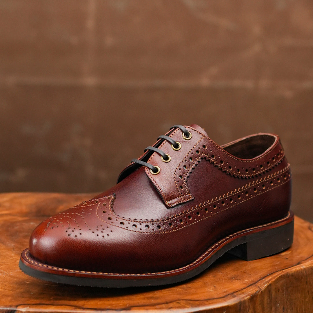 Sterling Brogue Shoes (Saddle Tan) Goodyear Welted STC
