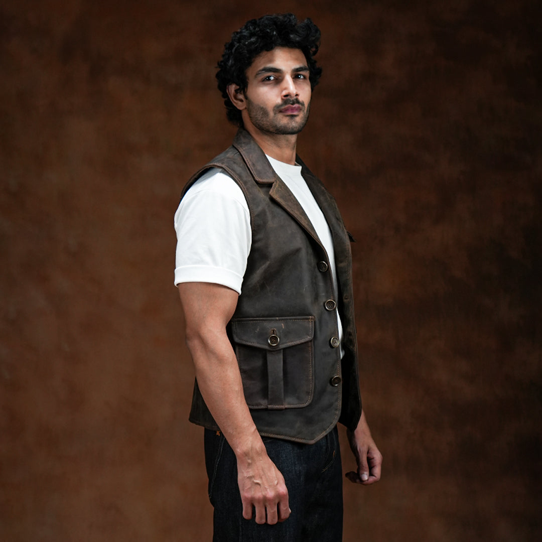 Gentleman’s Vest Jacket (Vintage Brown)
