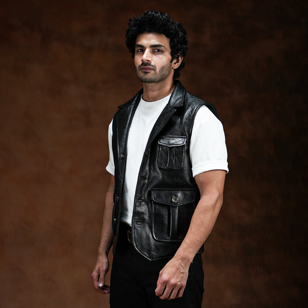 Gentleman's Vest Jacket (Raven Black)