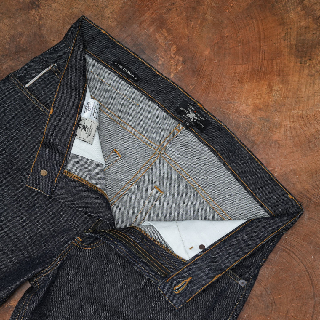 Five Pocket Blue Blood 13 Oz Selvedge Denim For Men (True Straight)