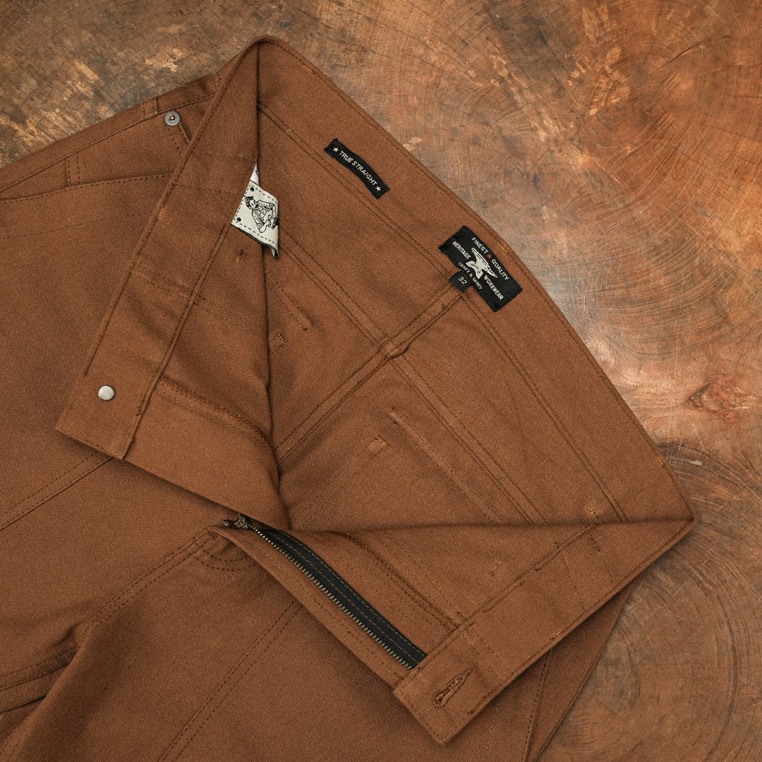 Fatigue Pants Fox Brown 12 Oz Duck Canvas For Men (True Straight)