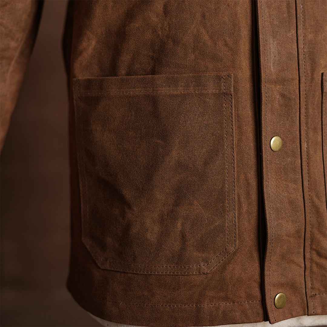 Cabin Jacket Bear Brown 12 Oz Hard Waxed Canvas