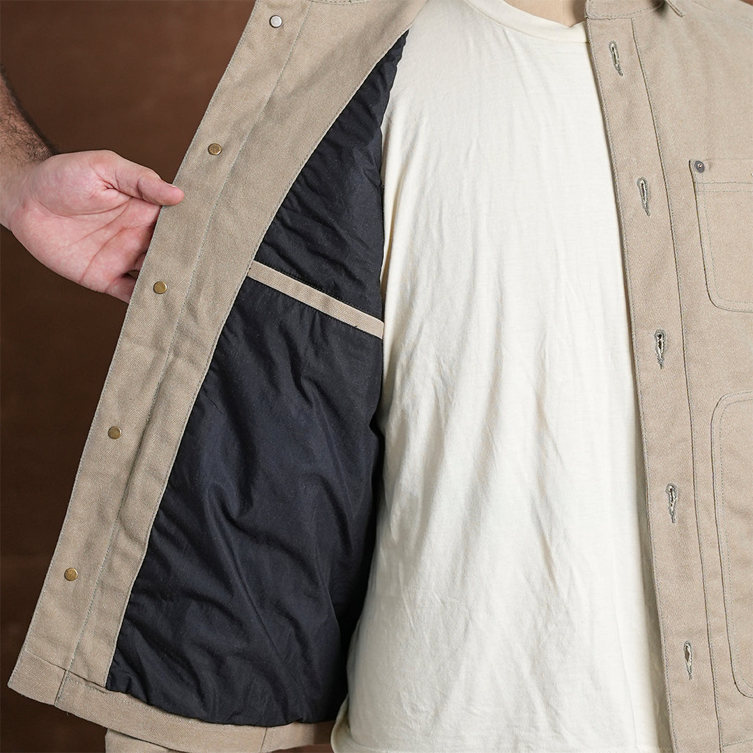 Chore Jacket Sandstorm 12 Oz Oil Waxed Twill