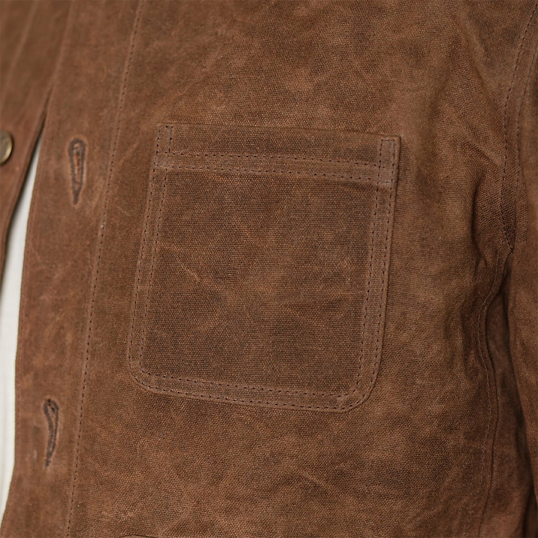 Chore Jacket Bear Brown 12 Oz Hard Waxed Canvas