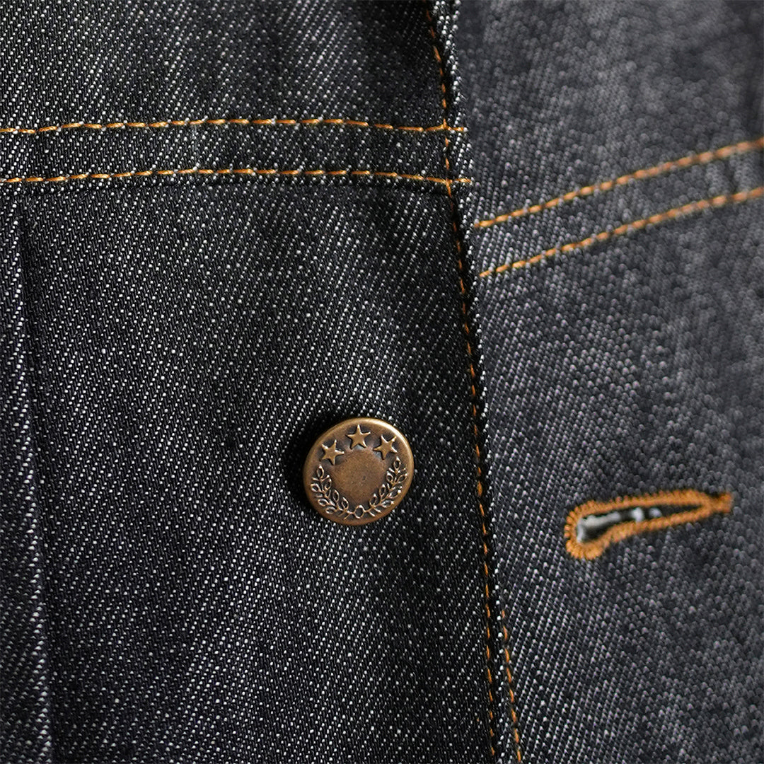 Trucker Type 2 Ghost Black 13 Oz Selvedge Denim