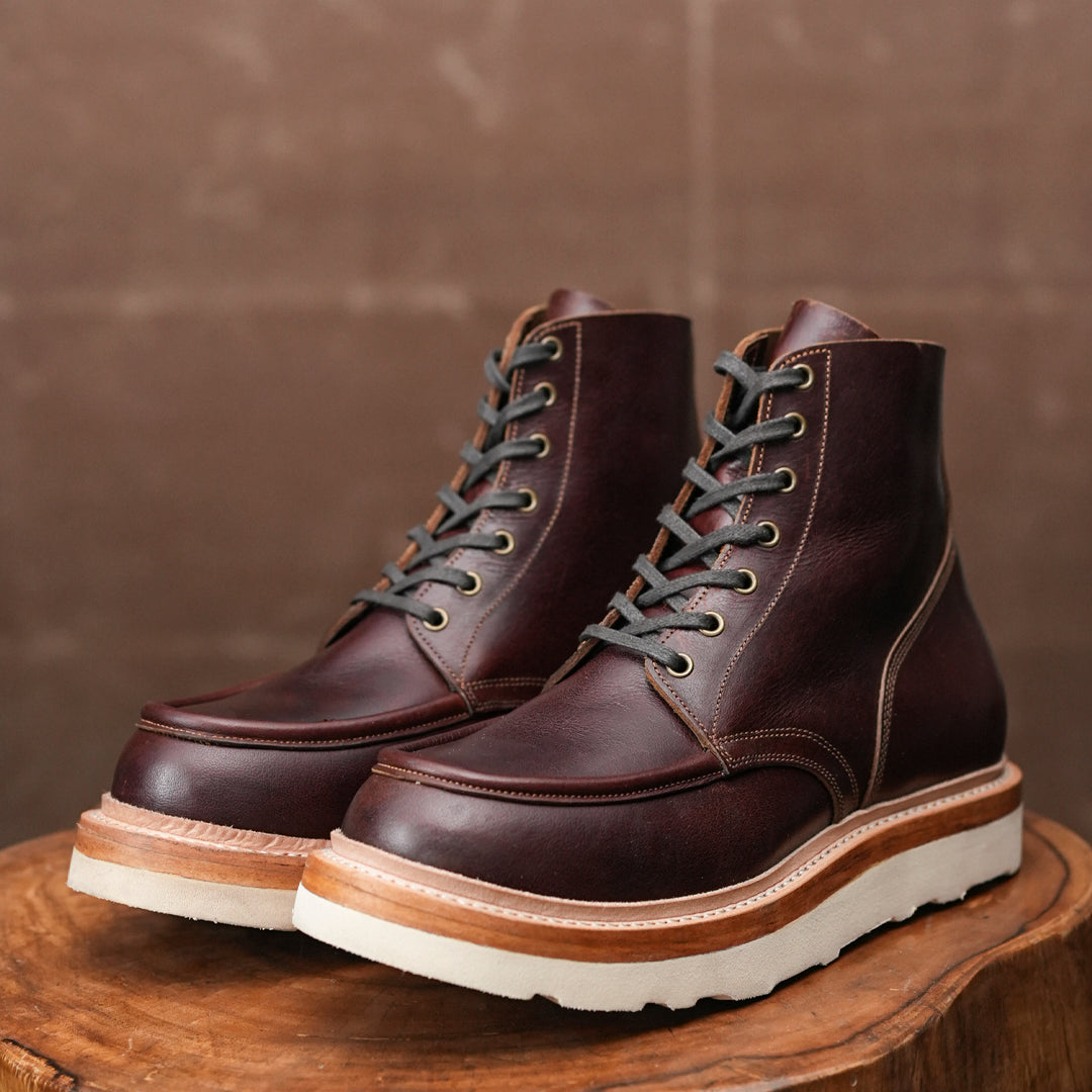 Bottes en cuir Moc-Toe (Saddle Tan) Goodyear Welted