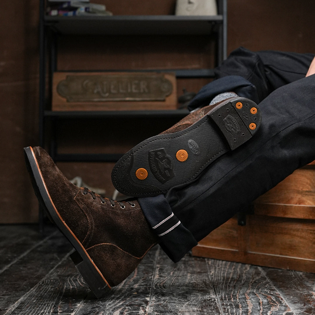 The Craft Boondocker Boots (Grizzly Brown Roughout) Goodyear Welted
