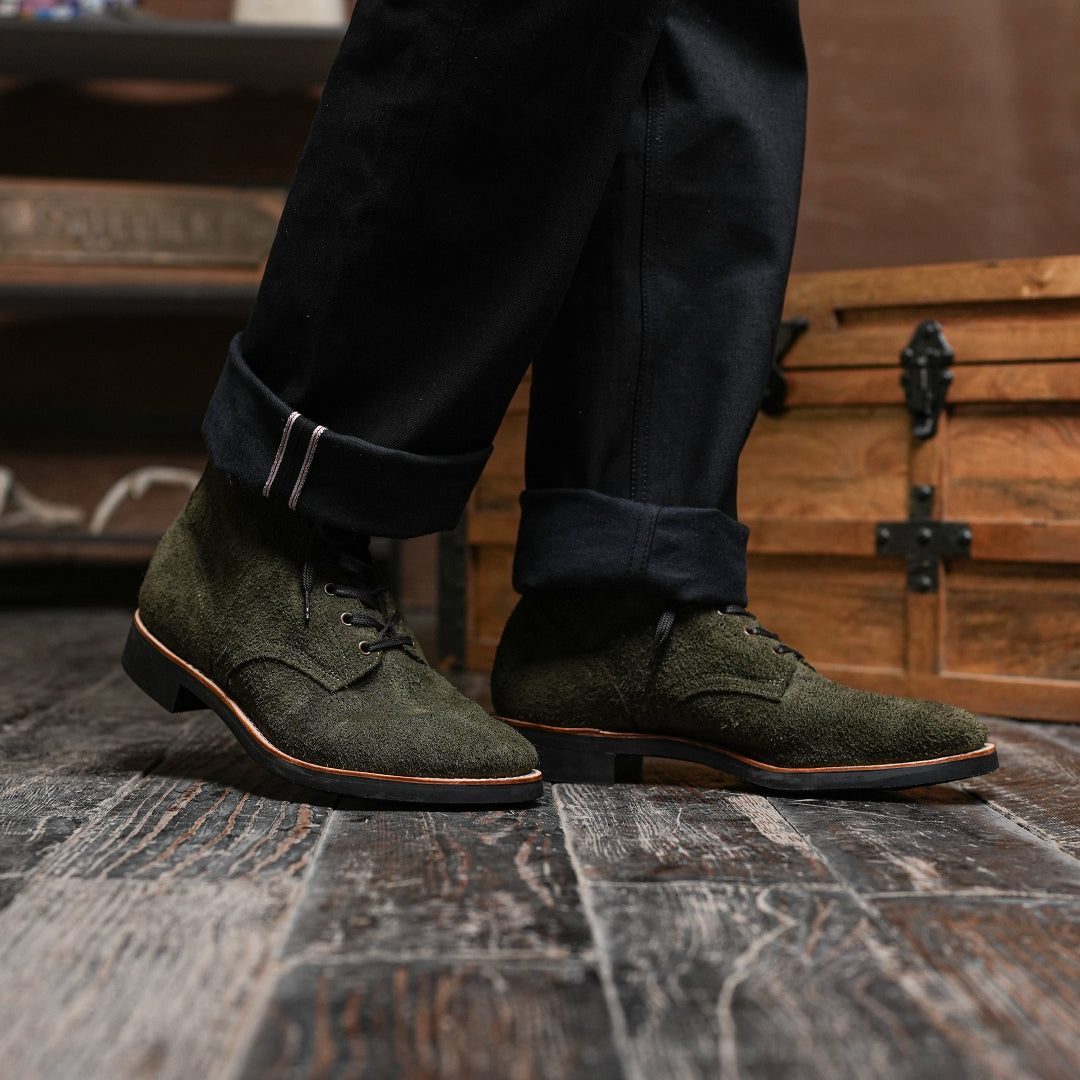 The Craft Boondocker Boots (Grizzly Green Roughout) Goodyear Welted