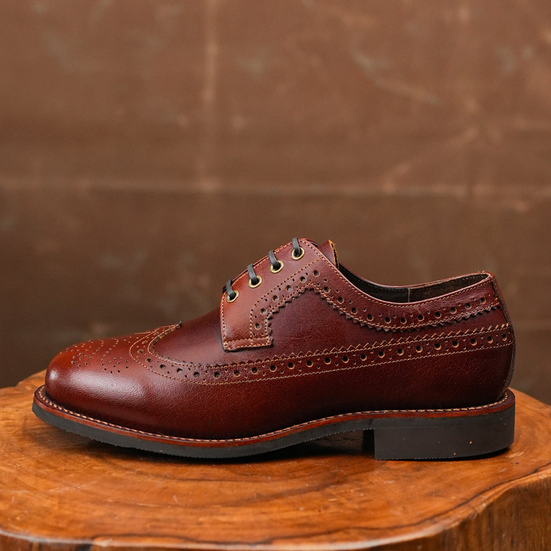 Sterling Brogue Shoes (Saddle Tan) Goodyear Welted STC