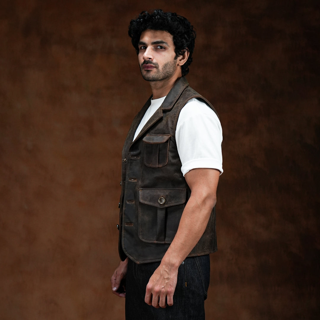 Gentleman’s Vest Jacket (Vintage Brown)