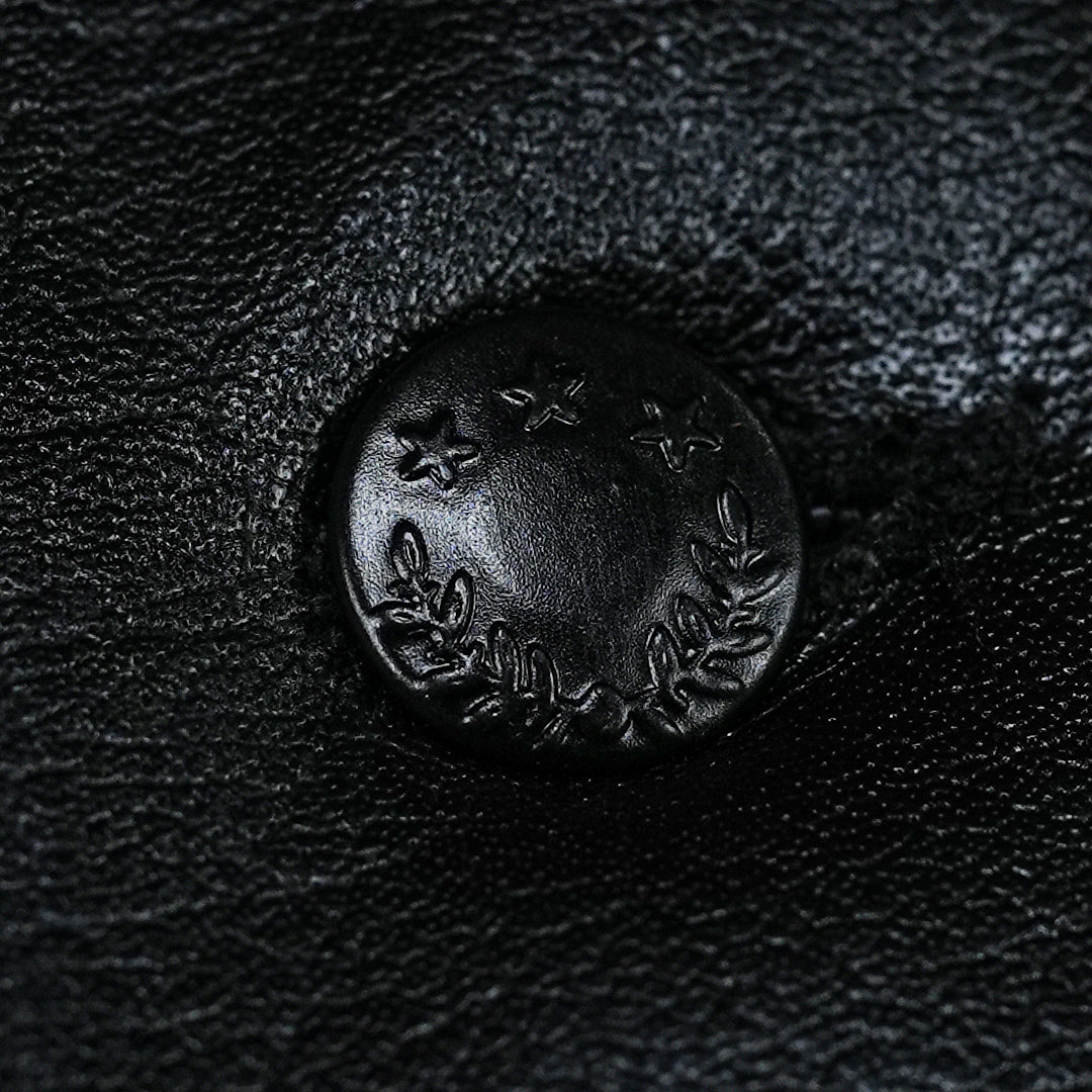 Trucker Type 2 Leather Jacket (Raven Black)