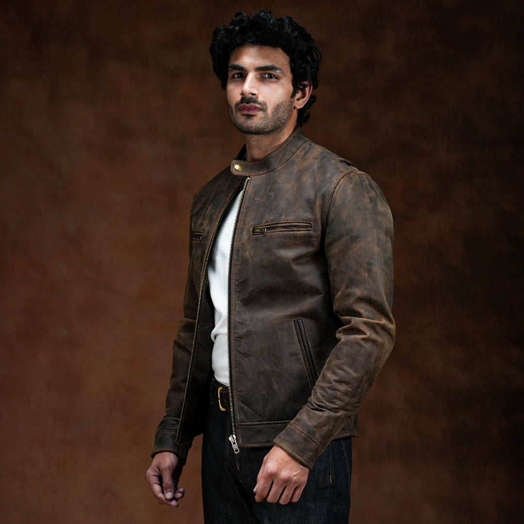Speed Racer Jacket (Vintage Brown)