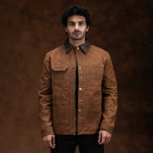 Cabin Jacket Bear Brown 12 Oz Hard Waxed Canvas