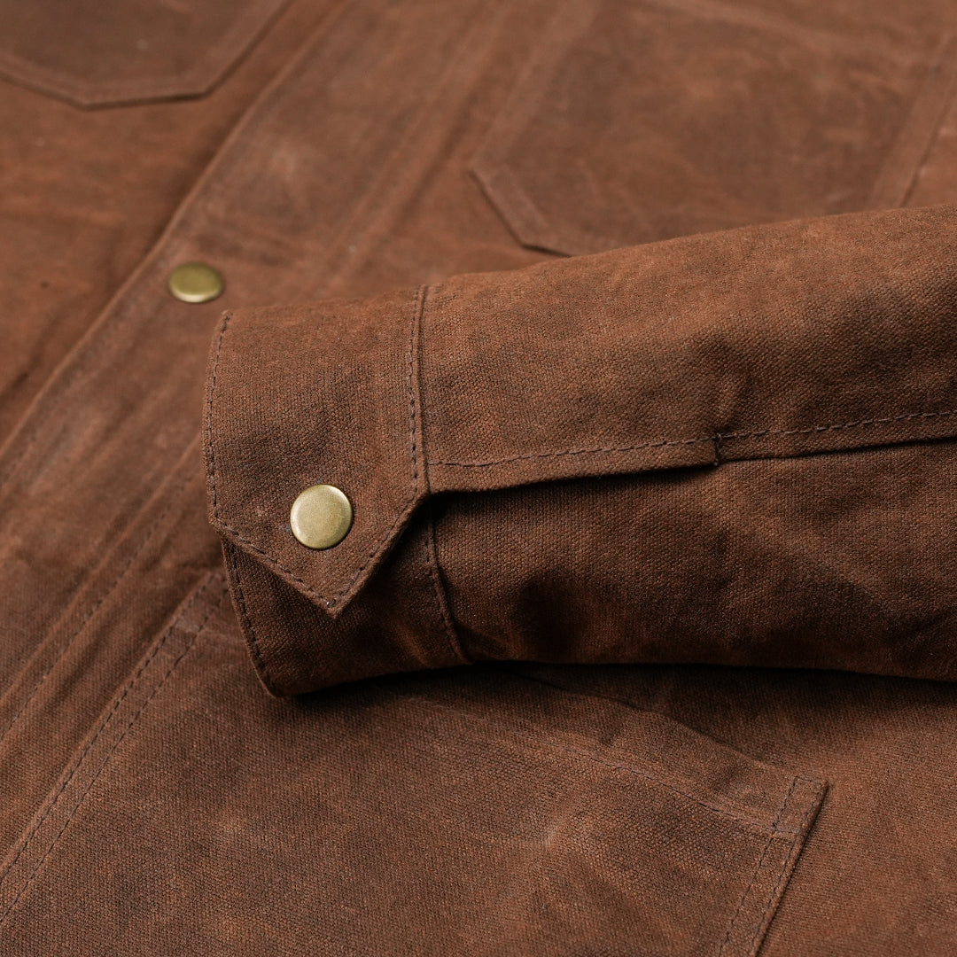 Cabin Jacket Bear Brown 12 Oz Hard Waxed Canvas