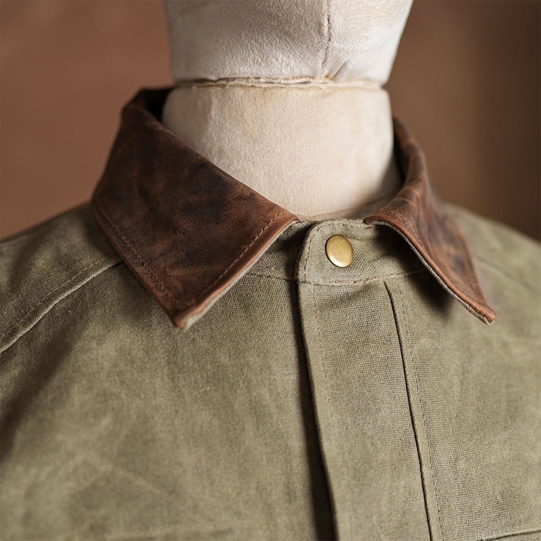 Cabin Jacket Field Tan 12 Oz Hard Waxed Canvas