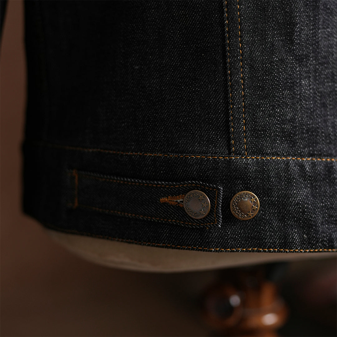 Trucker Type 2 Ghost Black 13 Oz Selvedge Denim