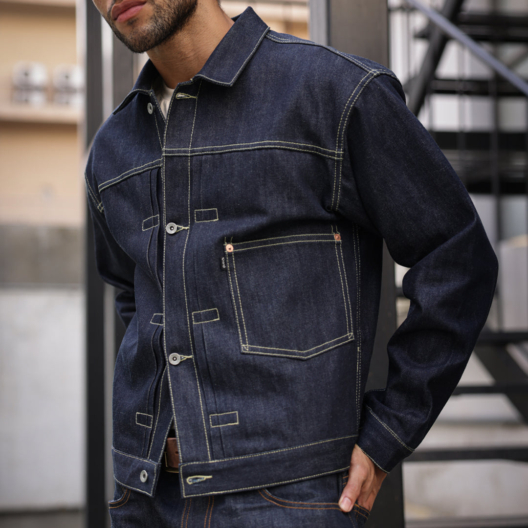 Trucker Type 1 Jacket Selvedge Blue Blood