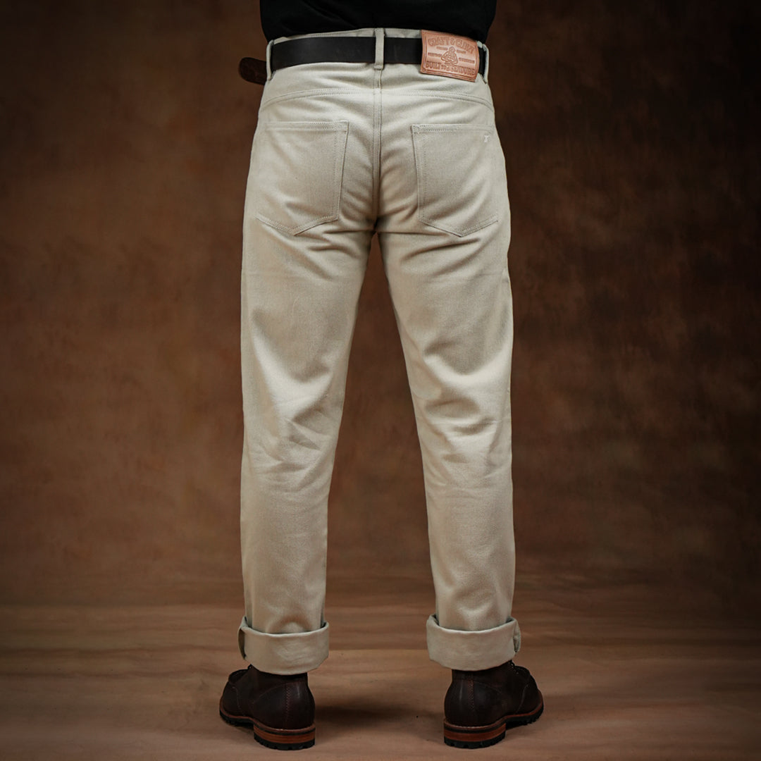 Five Pocket Arctic Wolf 12 Oz Cotton Twill Pants For Men (Slim Straight)