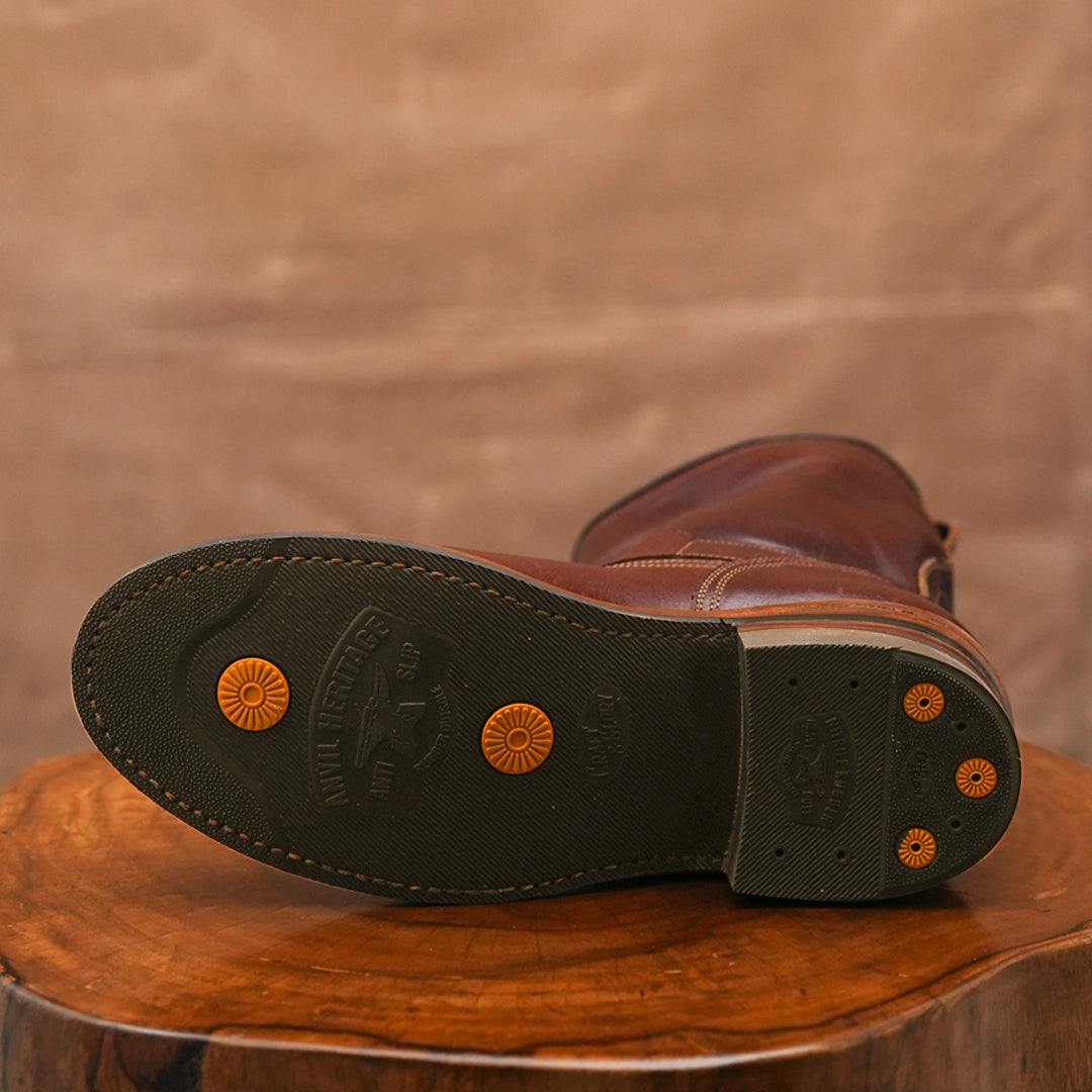 The Foundry Engineer Boots (Saddle Tan) Goodyear Welted