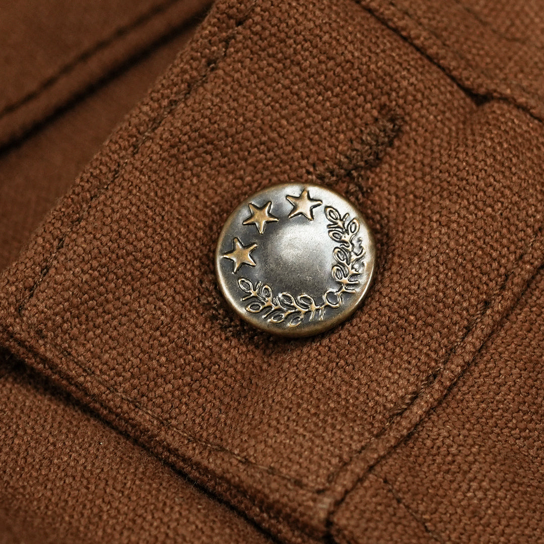 Fatigue Pants Fox Brown 12 Oz Duck Canvas For Men (True Straight)