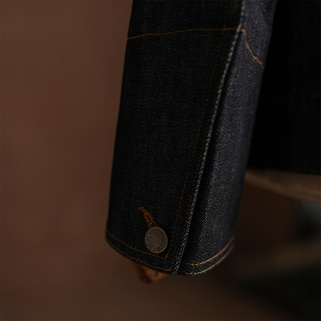 Trucker Type 2 Ghost Black 13 Oz Selvedge Denim