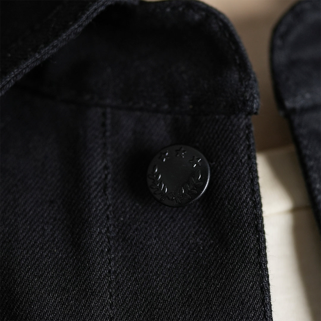 Chore Jacket Double Black 14 Oz Selvedge Denim