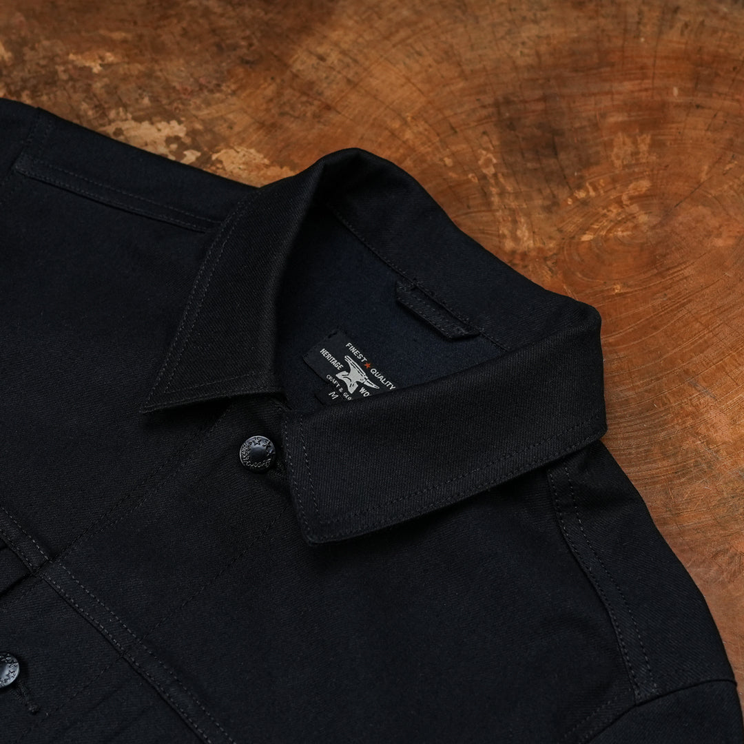 Trucker Type 2 Double Black 14 Oz Selvedge Denim