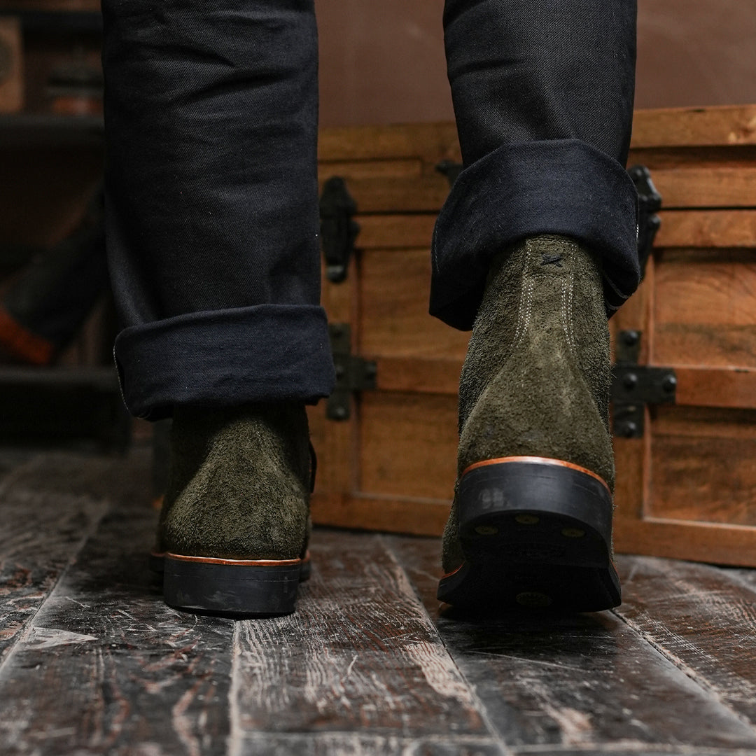 The Craft Boondocker Boots (Grizzly Green Roughout) Goodyear Welted