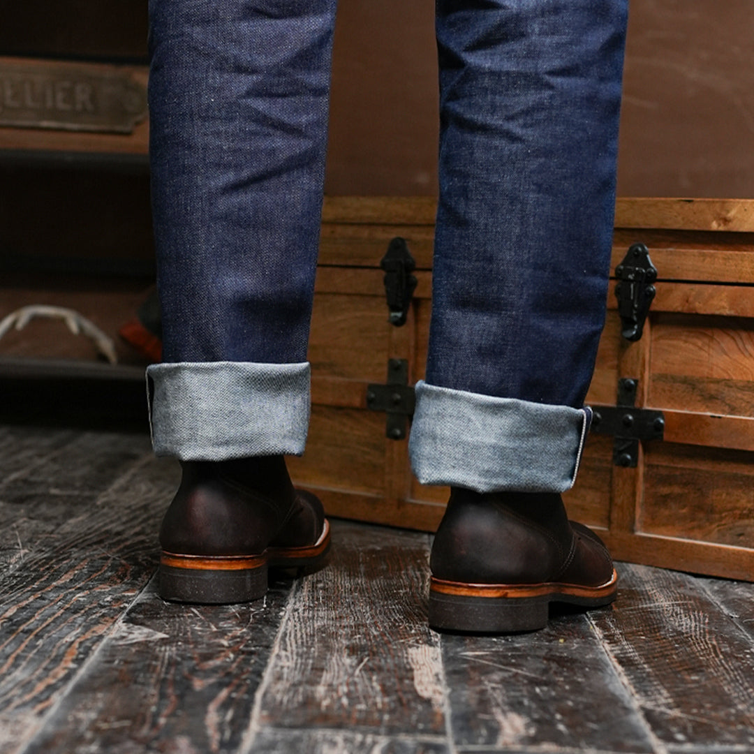 The Brandon Cap Toe Boots (Vintage Brown) (Munson Last - Goodyear Welted)