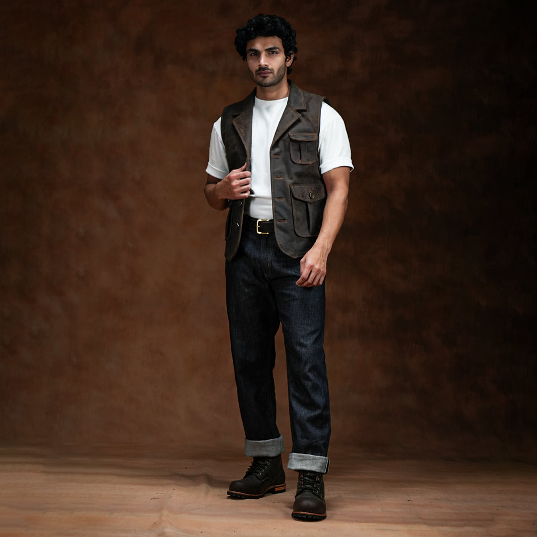 Gentleman’s Vest Jacket (Vintage Brown)